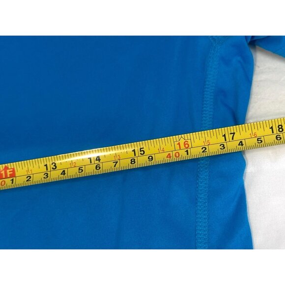 Nike Running Dri-Fit Womens Aqua Blue Cap Short Sleeve Logo Activewear Size Med - Picture 11 of 11